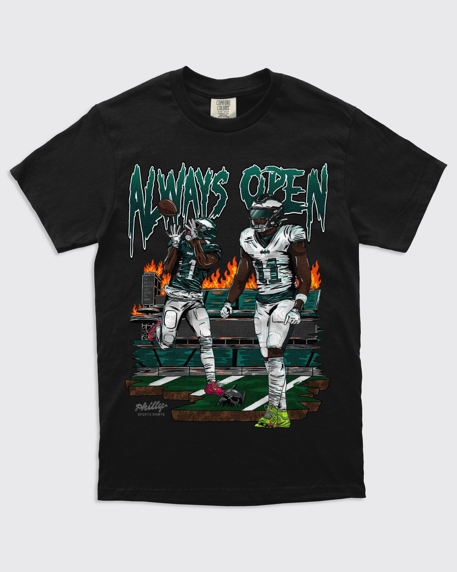 Eagles Always Open AJ Brown Shirt in Black