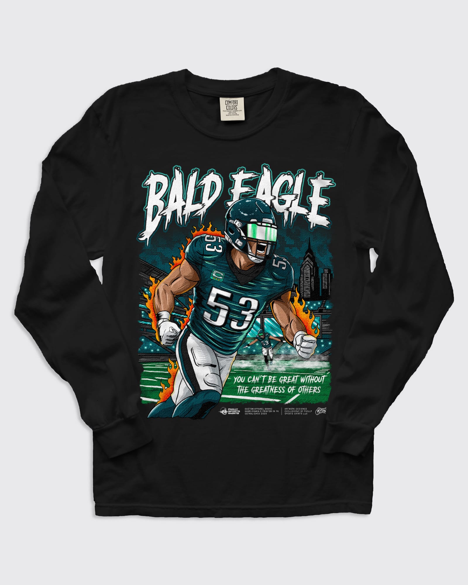 Zack Baun Bald Eagle Long Sleeve Shirt Black