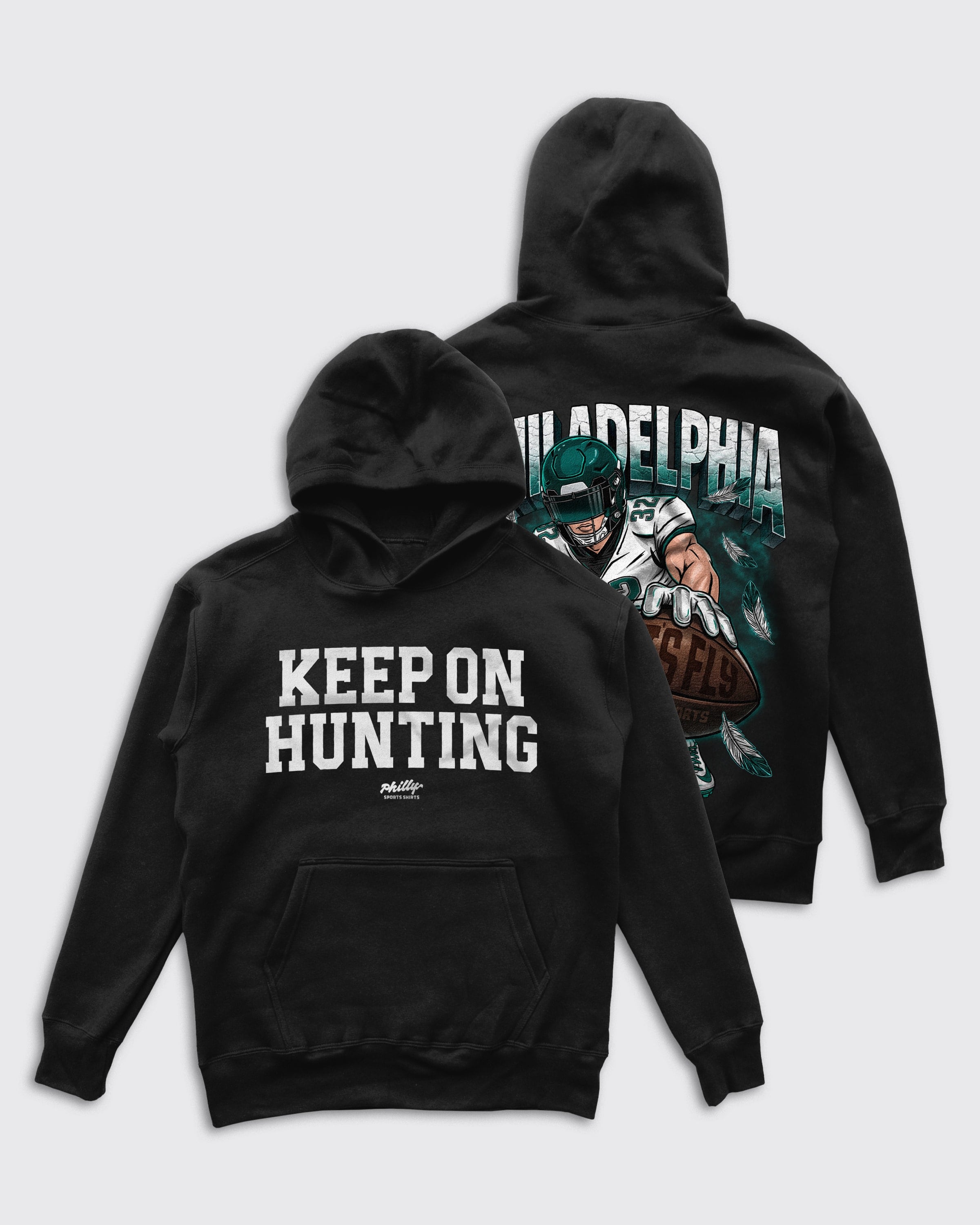 Keep On Hunting Hoodie Reed Blankenship Front and Back View