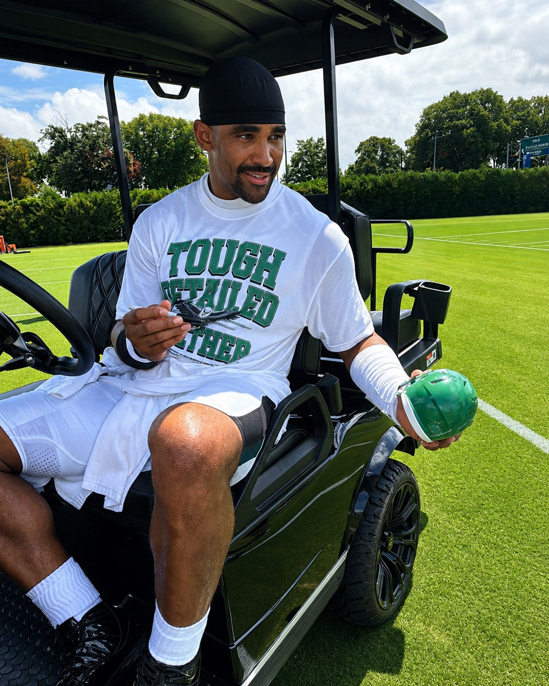 Jalen Hurts Wearing Tough Detailed Together Shirt