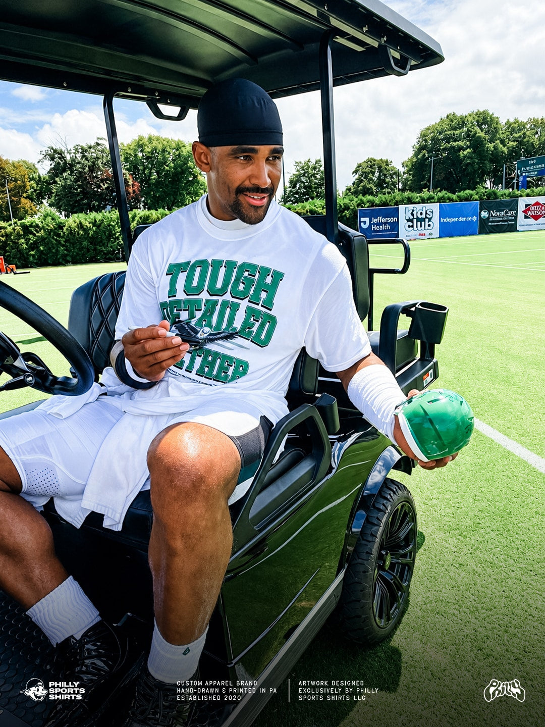 Jalen Hurts Wearing Tough Detailed Together Shirt