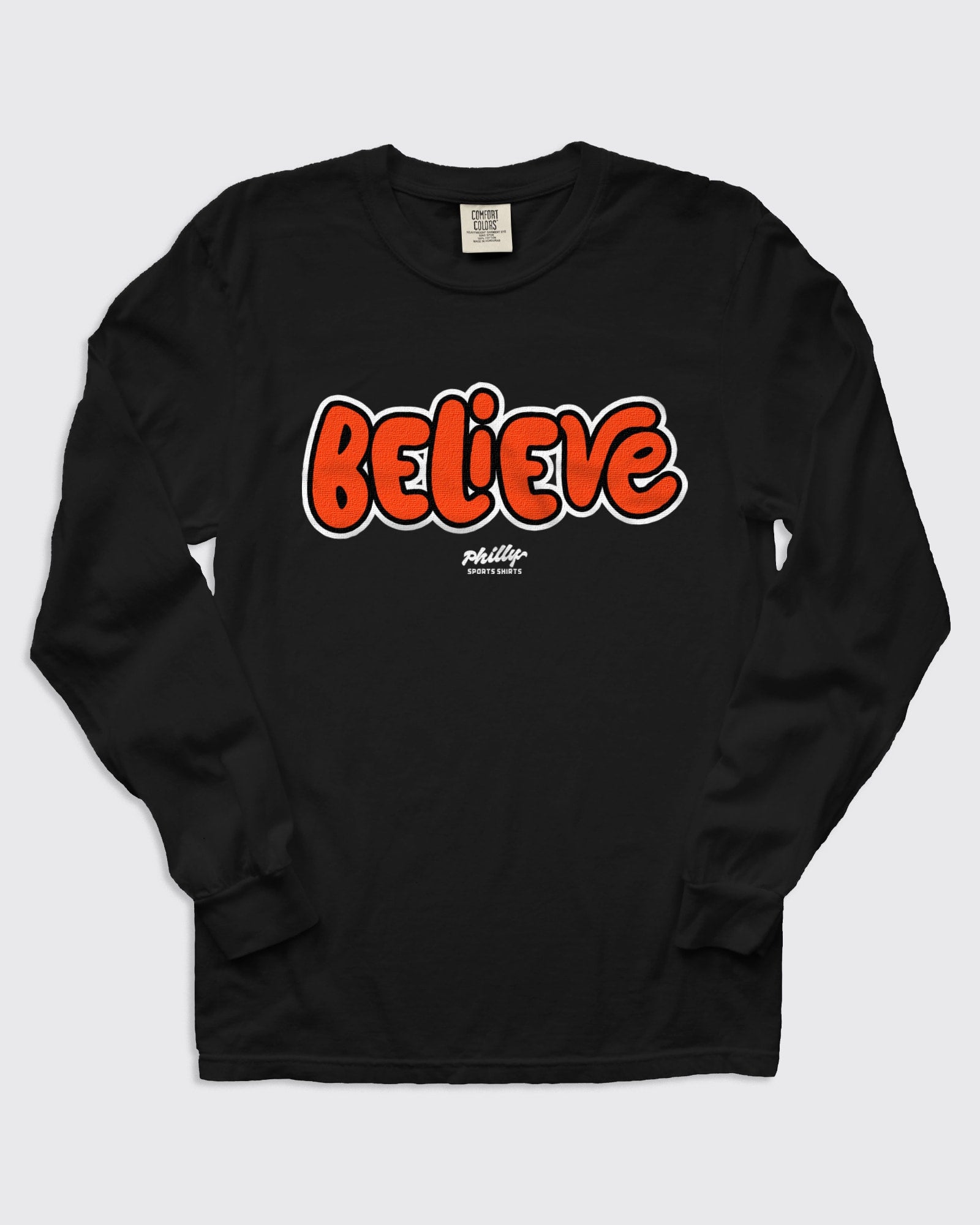 Flyers Believe Long Sleeve Shirt in Black