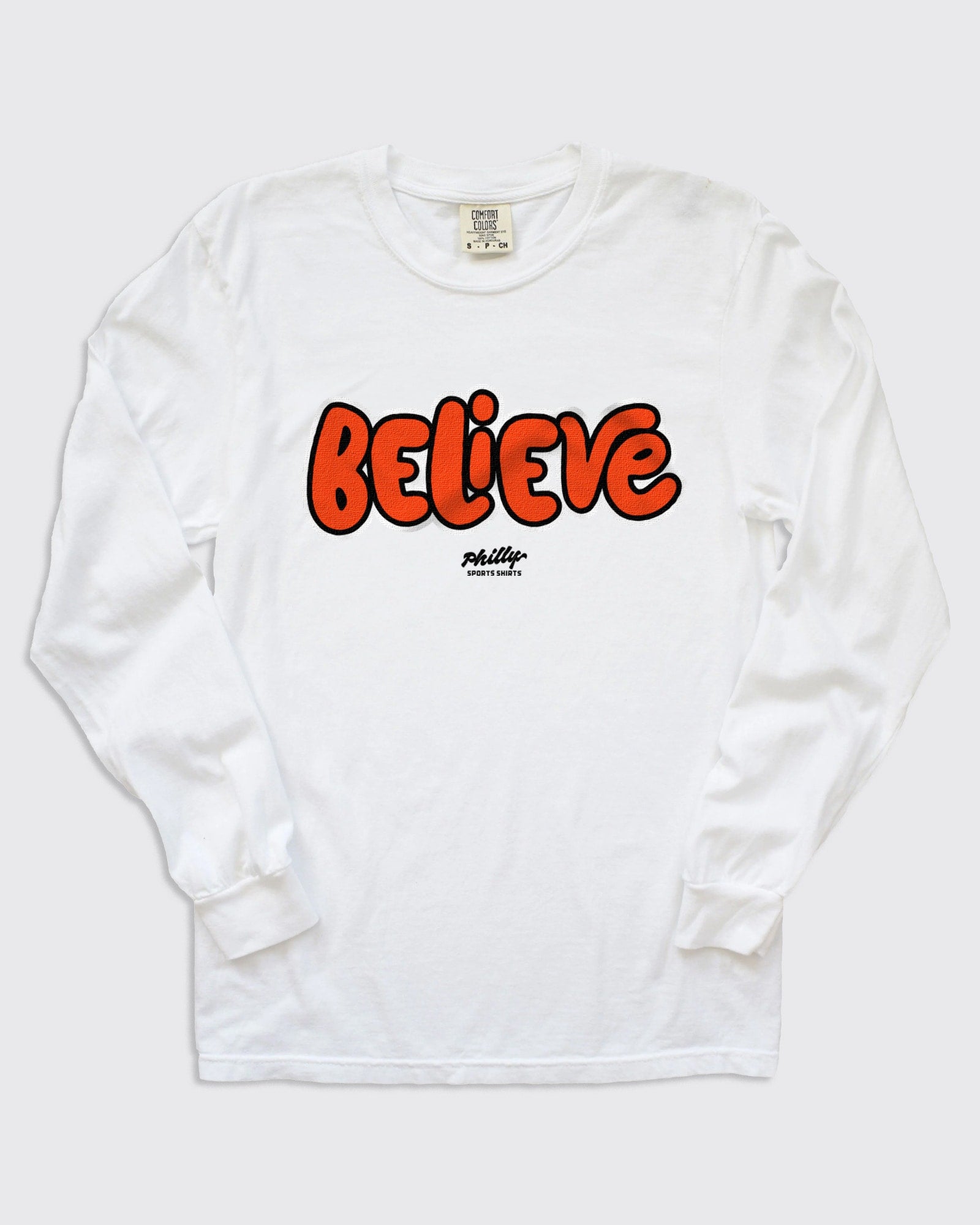 Flyers Believe Long Sleeve Shirt in White