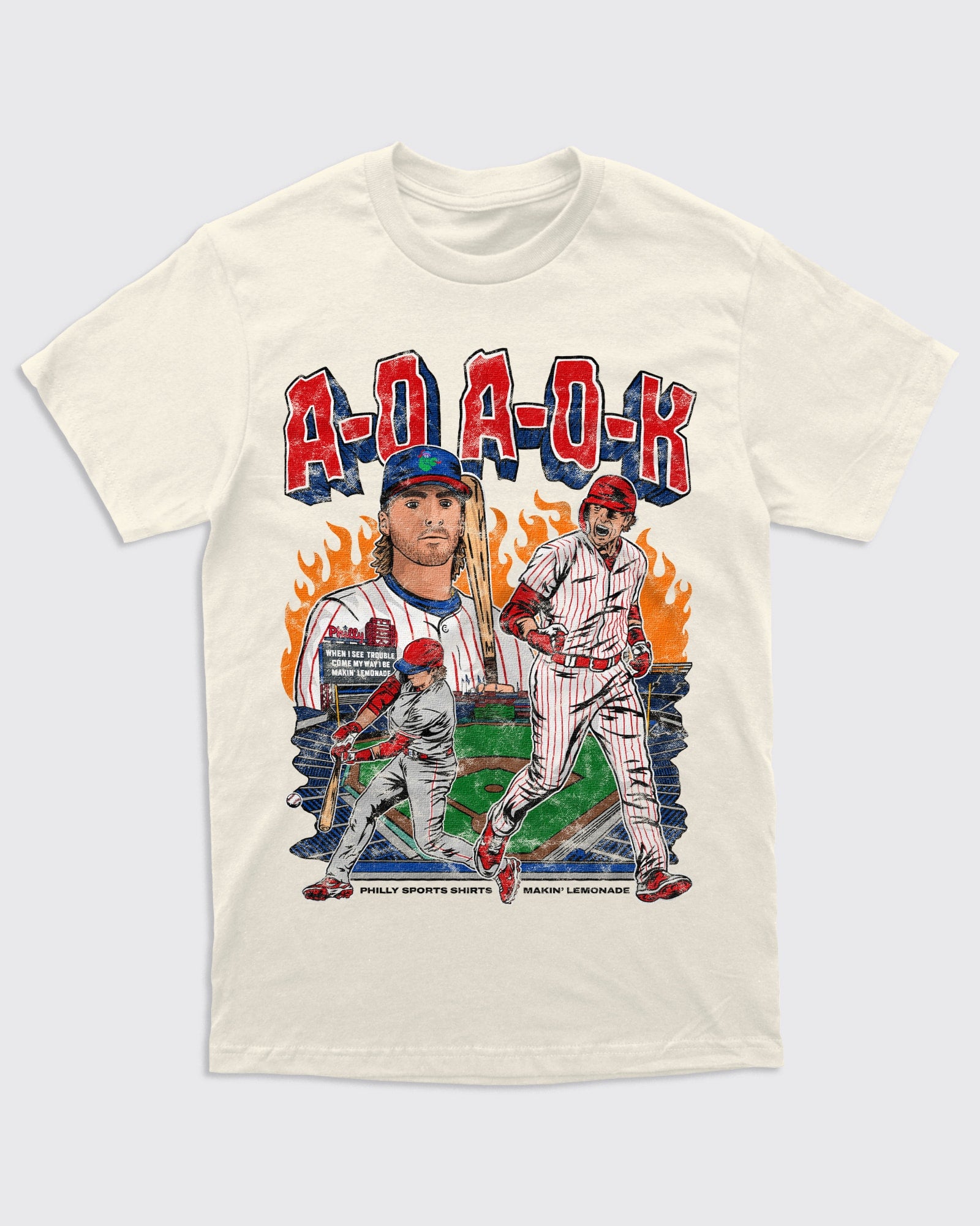 Phillies Shirt - Bryson Stott AOK Shirt in Ivory