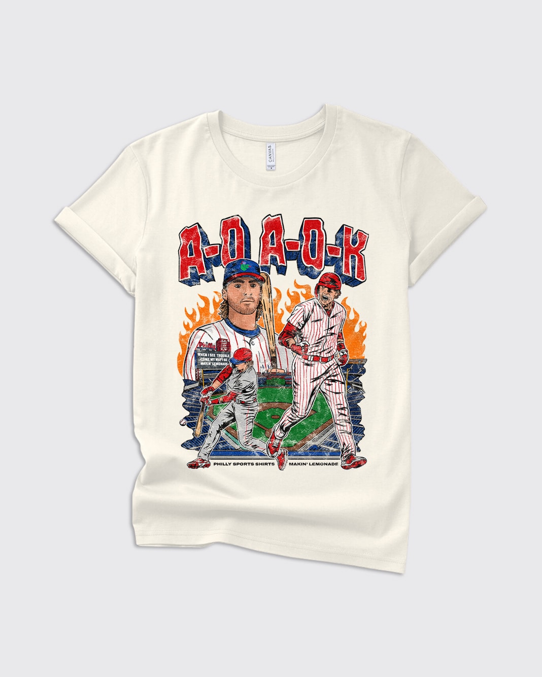 Kids Phillies Shirt - Bryson Stott AOK Shirt in Ivory