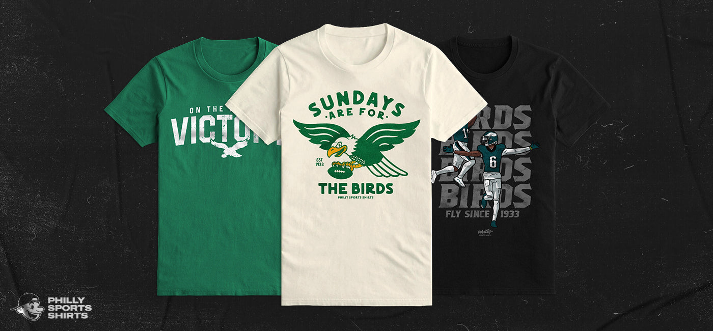Men's Starter Black Philadelphia Eagles Retro Team Logo Graphic T-Shirt Size: Small