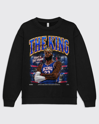 The King LeBron James crewneck sweatshirt by Philly Sports Shirts