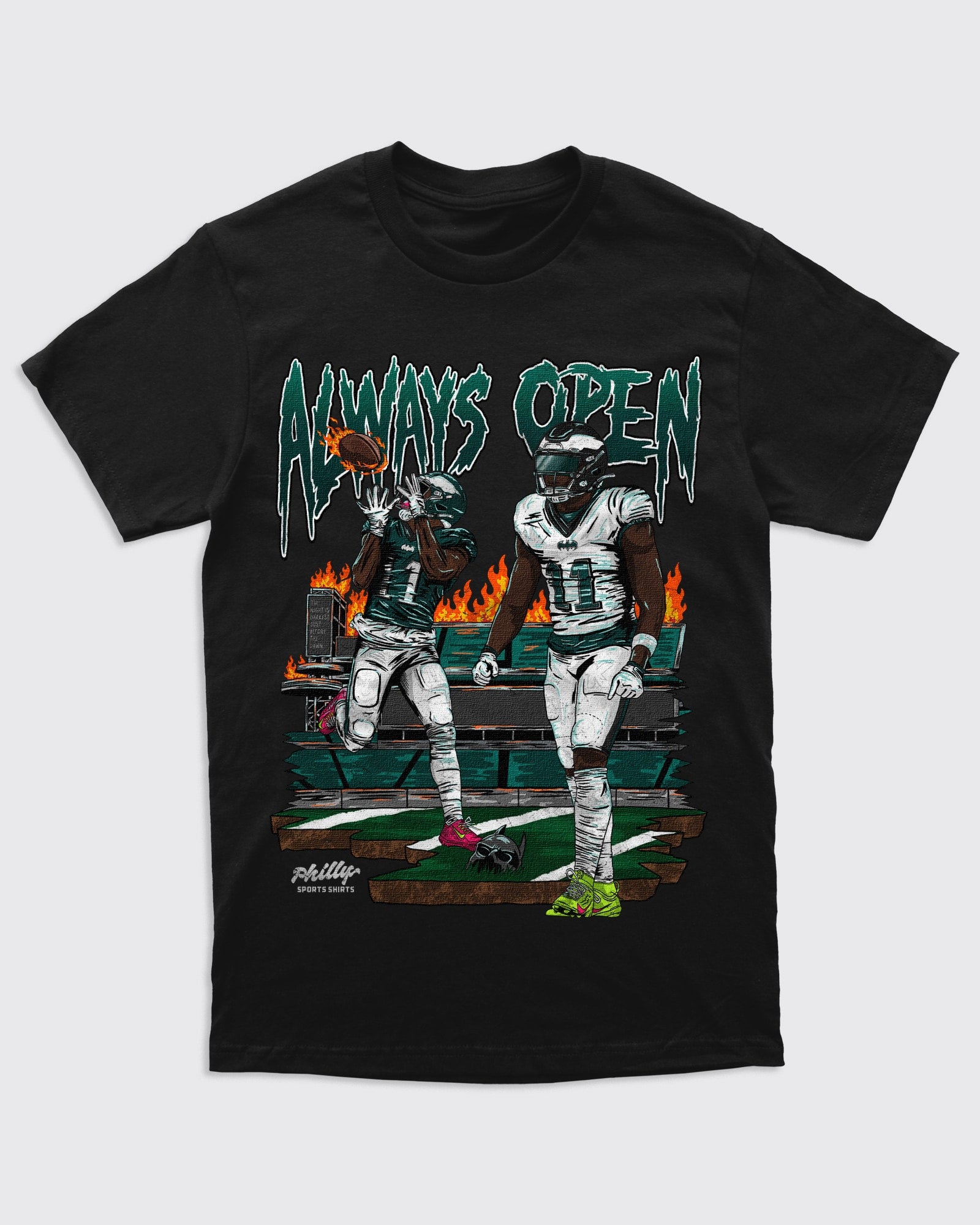 Eagles Always Open AJ Brown Shirt in Black