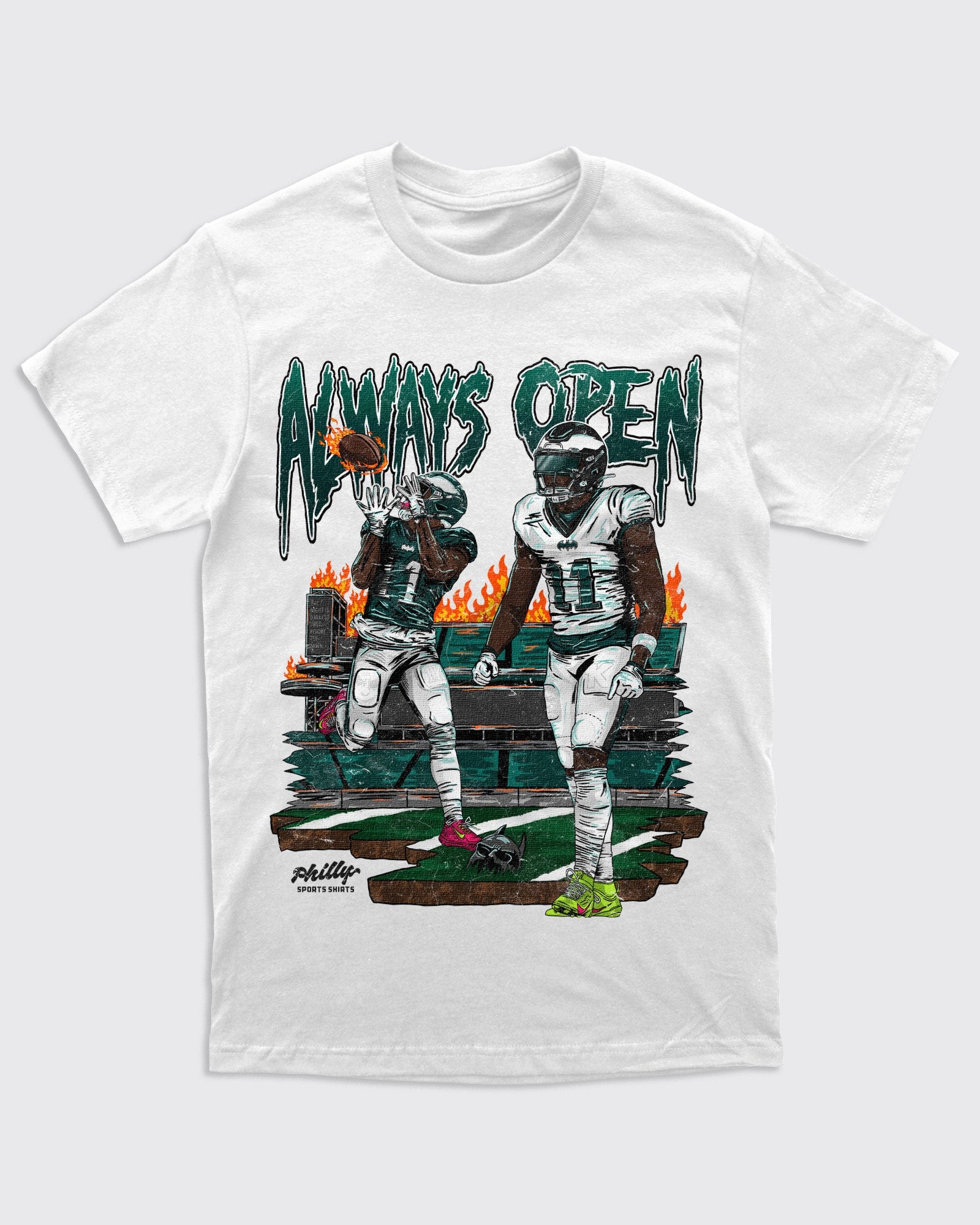 Eagles Always Open AJ Brown Shirt in White