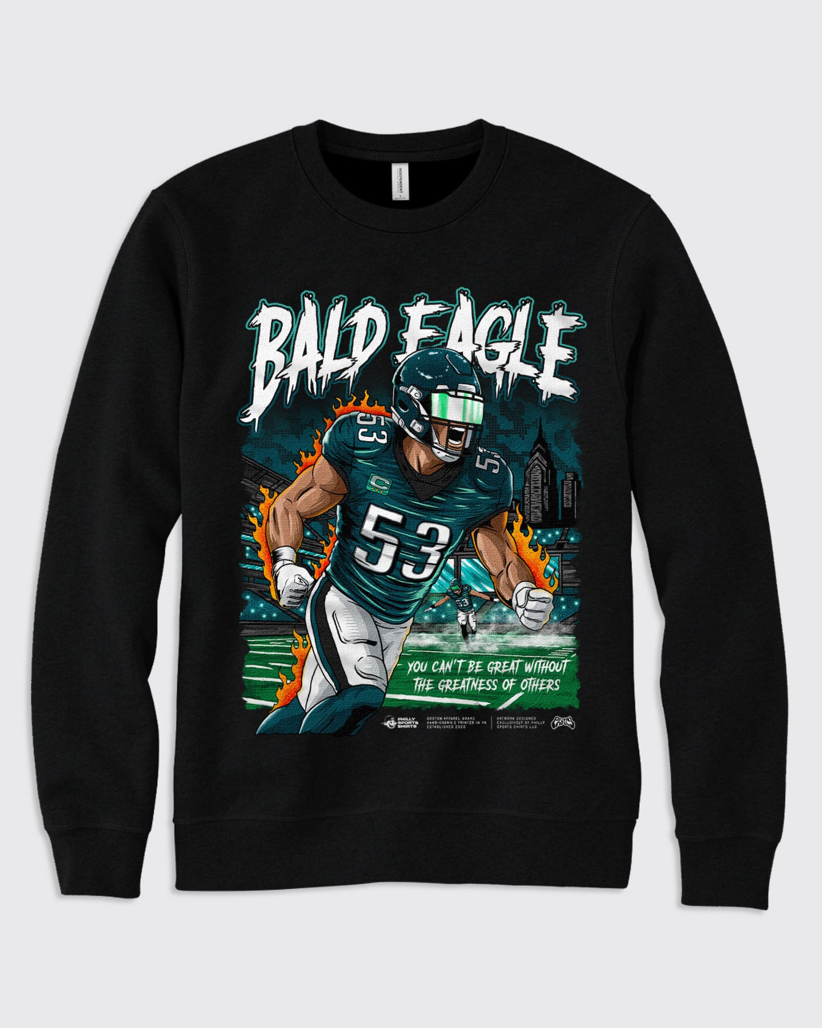 Zack Baun Bald Eagle Crewneck Sweatshirt Black
