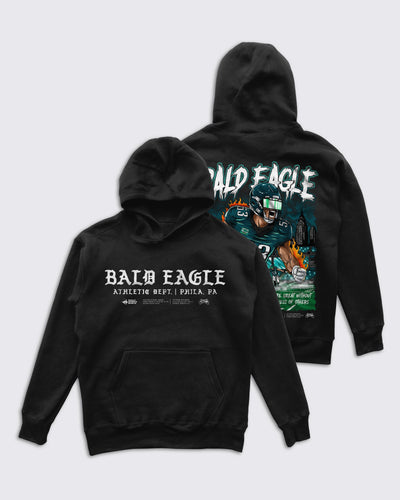 Zack Baun Bald Eagle Hoodie Front and Back