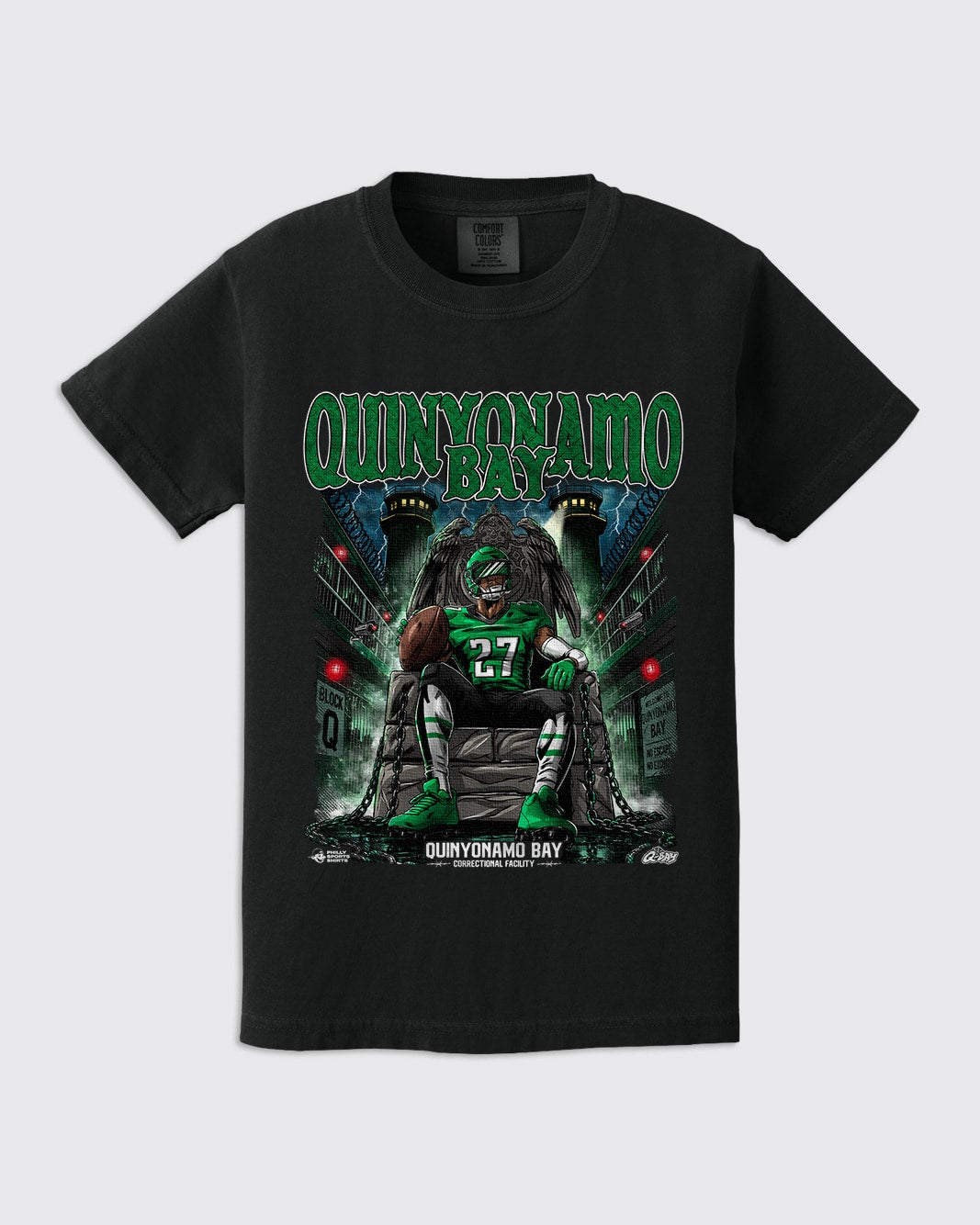 Kids Quinyonamo Bay Eagles Shirt in Black