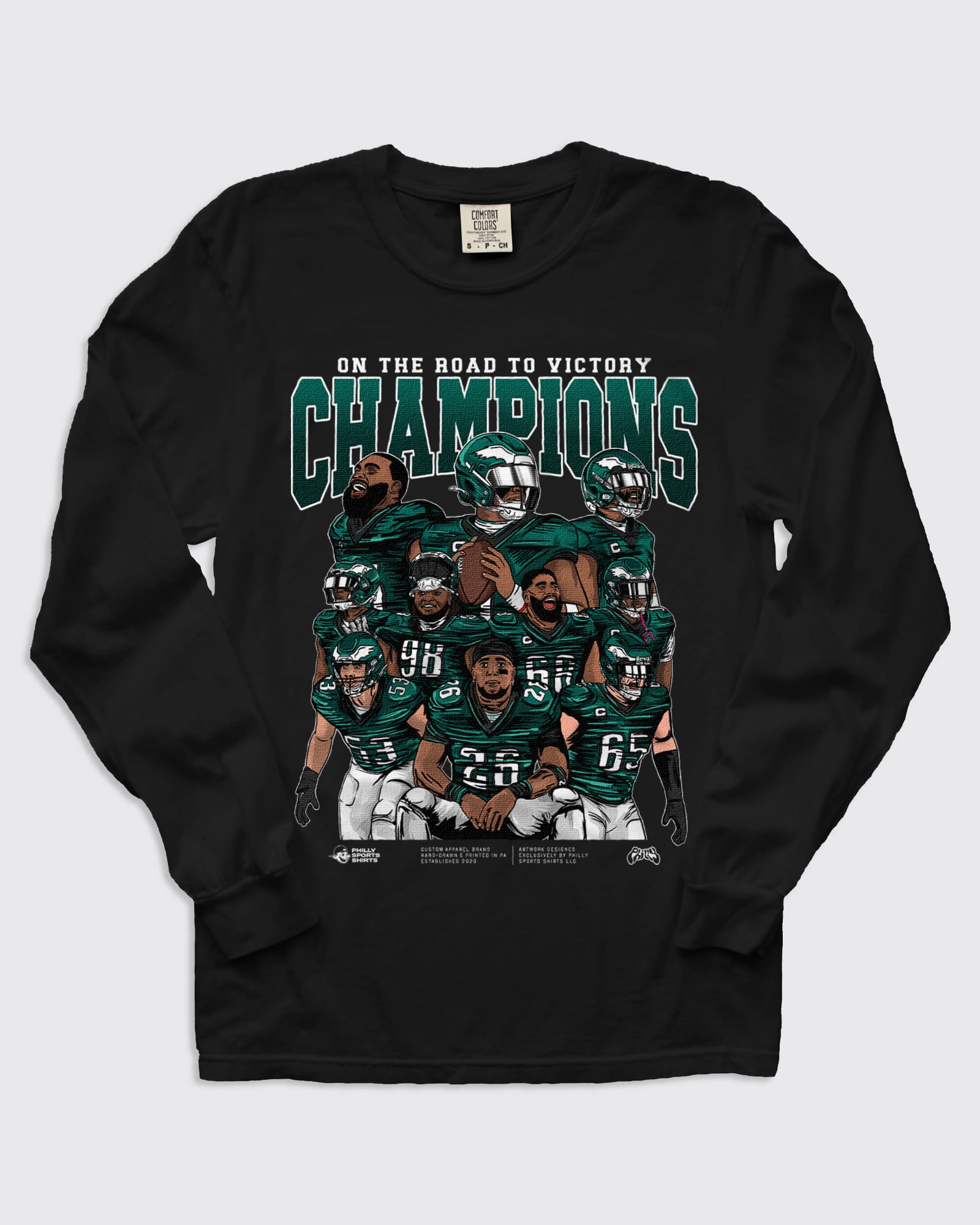 Eagles Super Bowl Shirt Long Sleeve Black