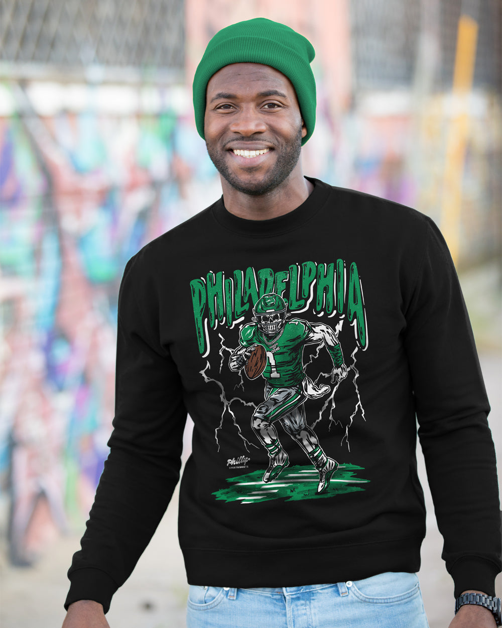 The New Breed Skelly Heavyweight Crewneck Sweatshirt - Closed, Crewnecks, Limited Edition - Philly Sports Shirts