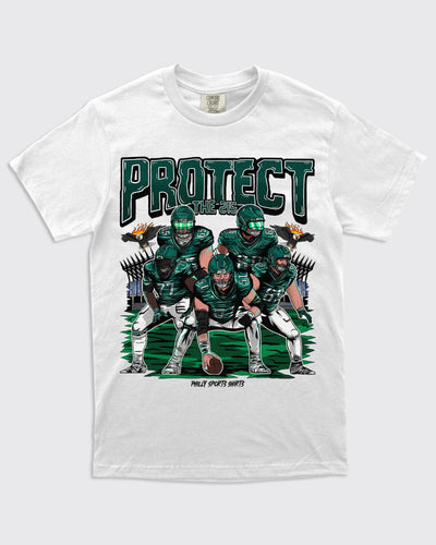 Protect the 215 Eagles Linemen Shirt White