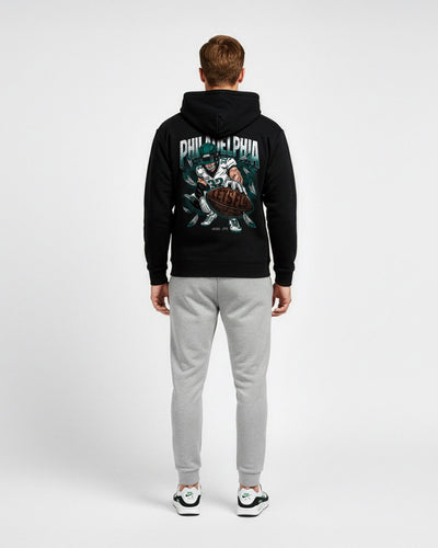 Keep On Hunting Hoodie Reed Blankenship Back Modeled