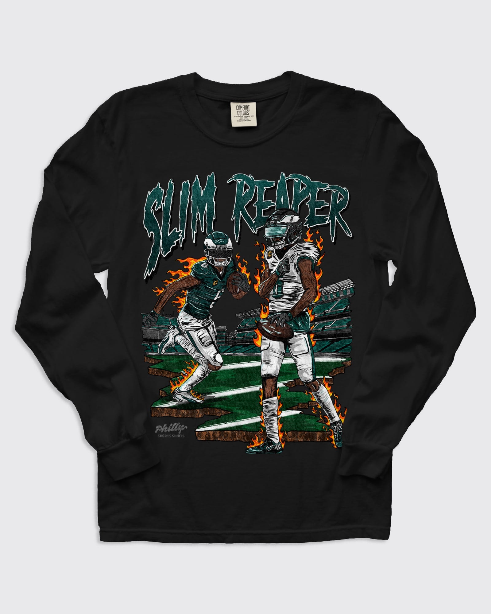 Eagles Slim Reaper Devonta Smith Longsleeve White
