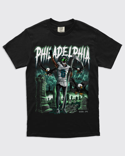 Devonta Smith Slim Reaper Cemetery Shirt
