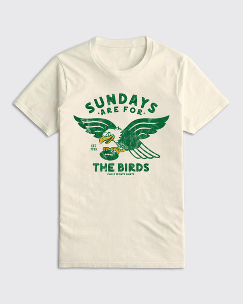 Sundays Are for The Birds Vintage Shirt Natural / 3XL