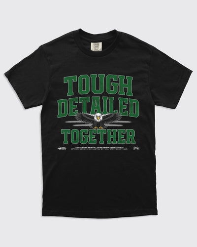 Tough Detailed Together Eagles Short Sleeve Shirt in Black
