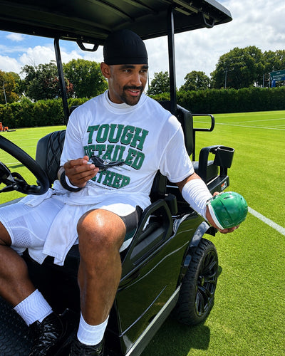 Jalen Hurts Wearing Tough Detailed Together Shirt