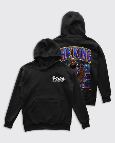 Front and Back views of Philly Sports Shirts The King Lebron James Hoodie