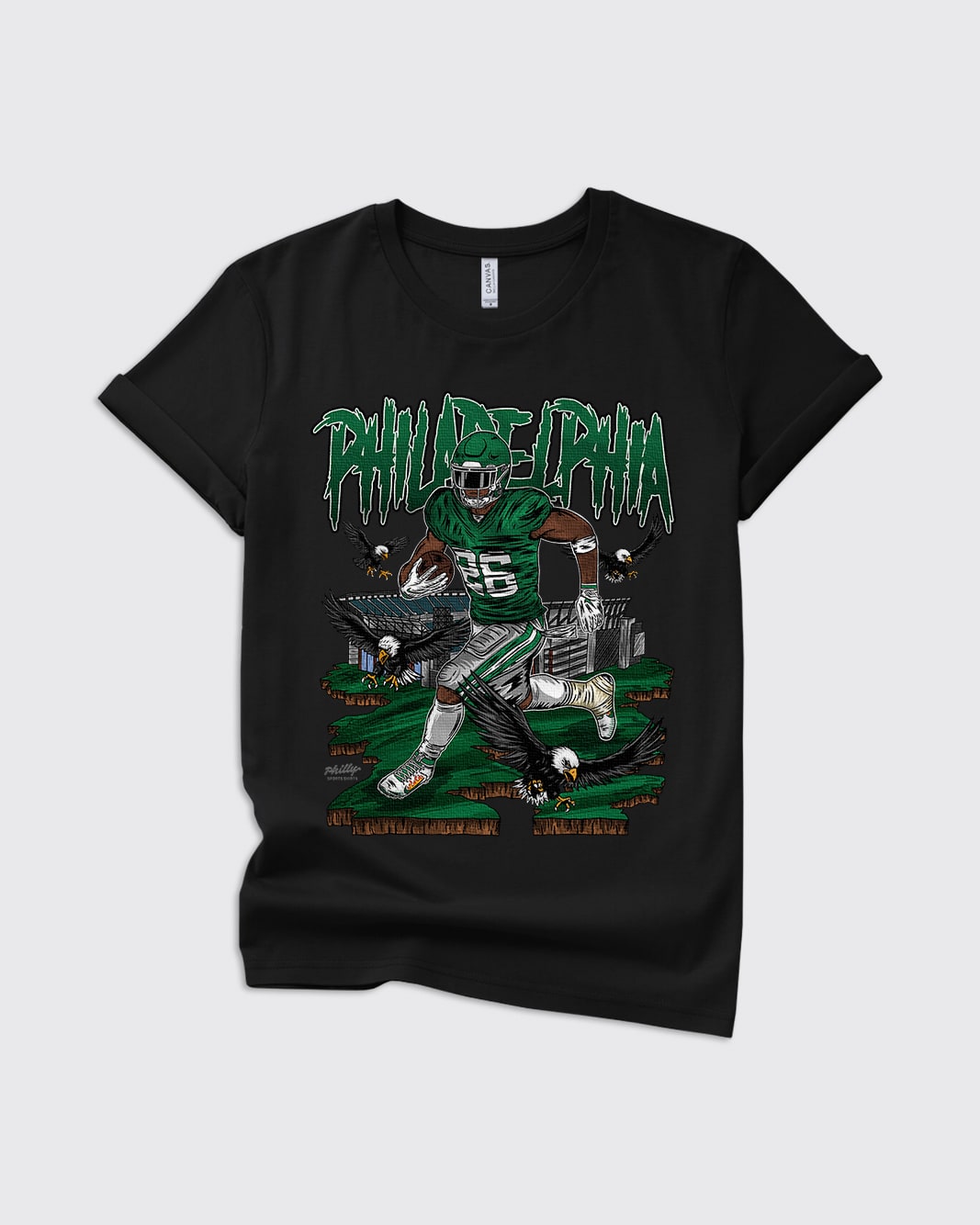 Kids Run It Up Saquon Barkley Shirt in black by Philly Sports Shirts
