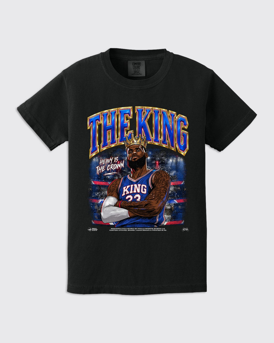 Kids Short Sleeve T-Shirt of The King Lebron James by Philly Sports Shirts