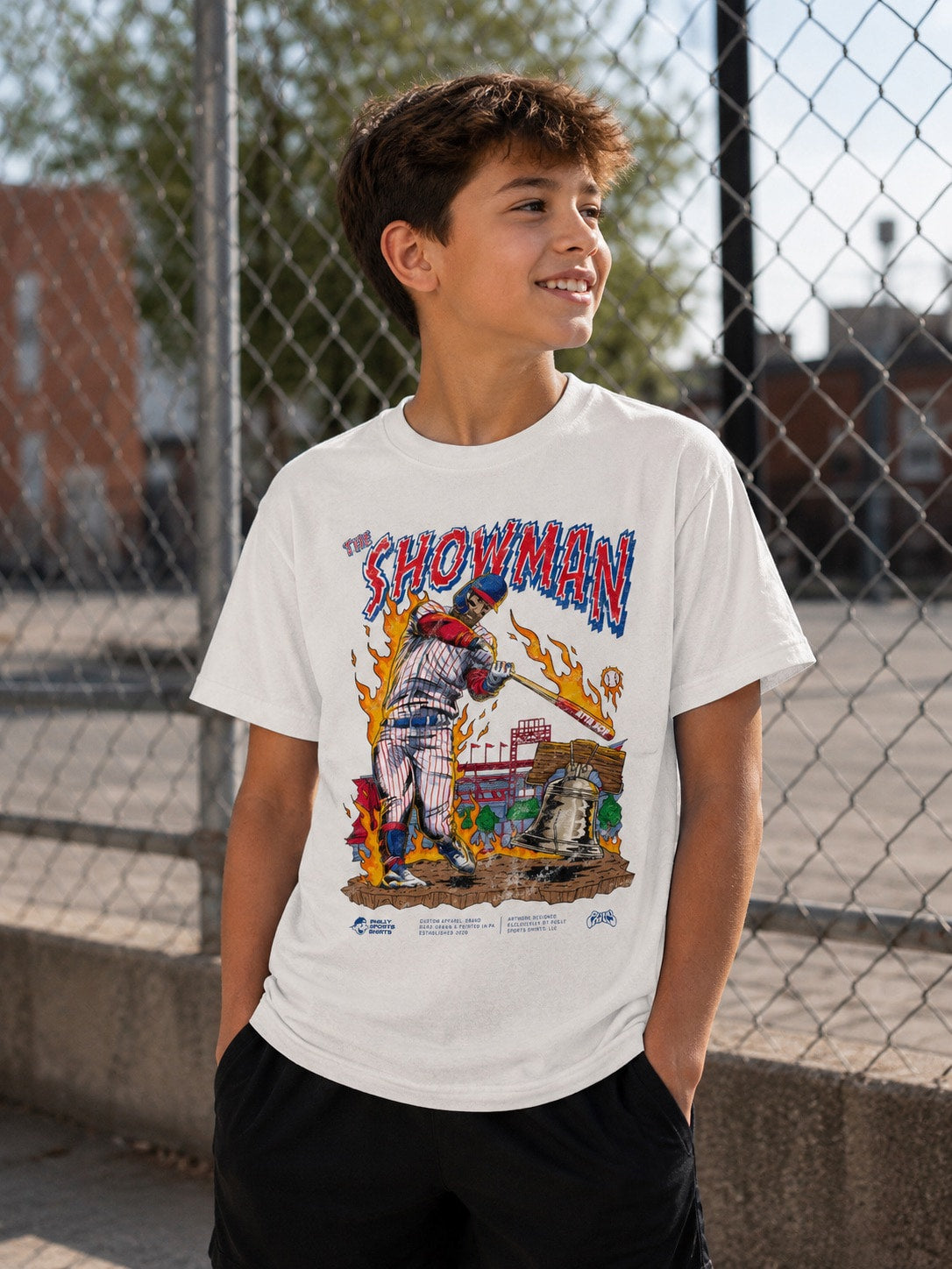 Kids The Showman Vintage Phillies Tee