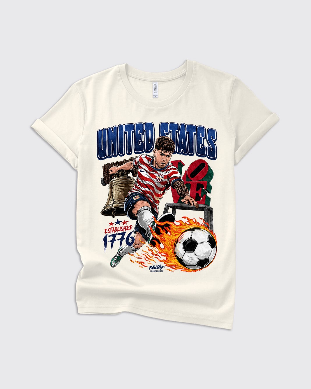 Kids Established 1776 Shirt in Natural
