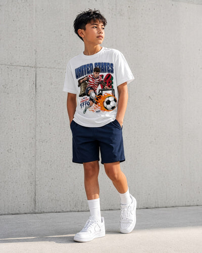 Kids Established 1776 Shirt Modeled
