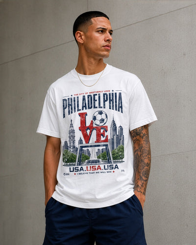 Love Park Soccer Club Shirt Modeled 2