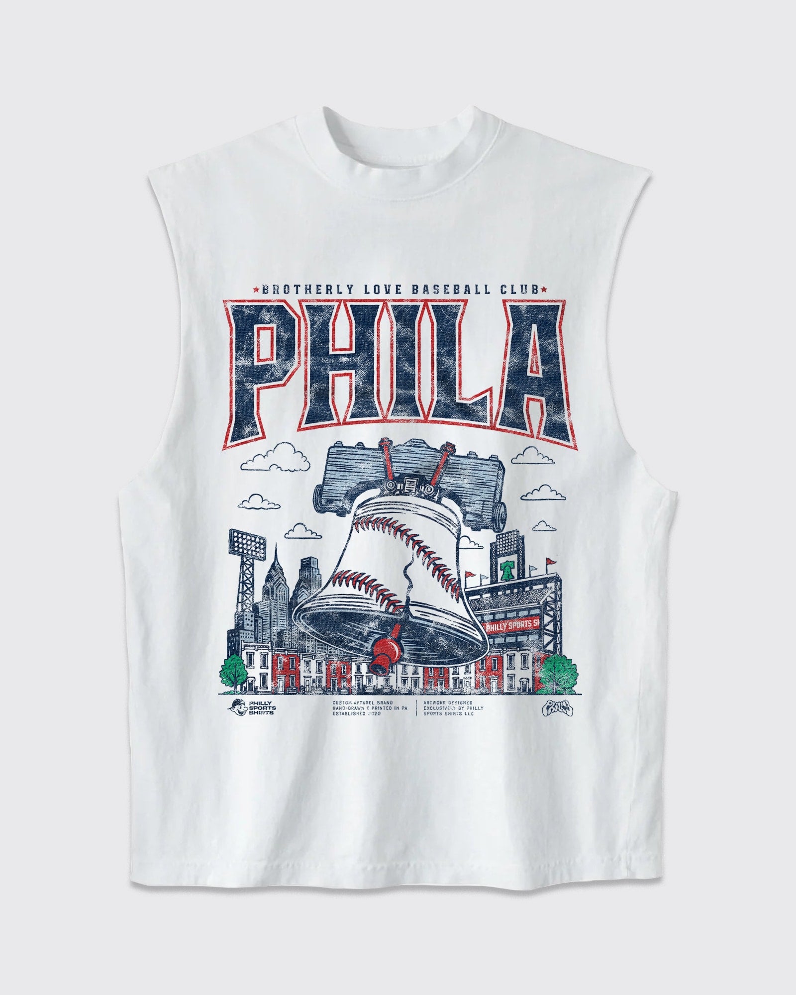 Vintage Phillies Tank in White