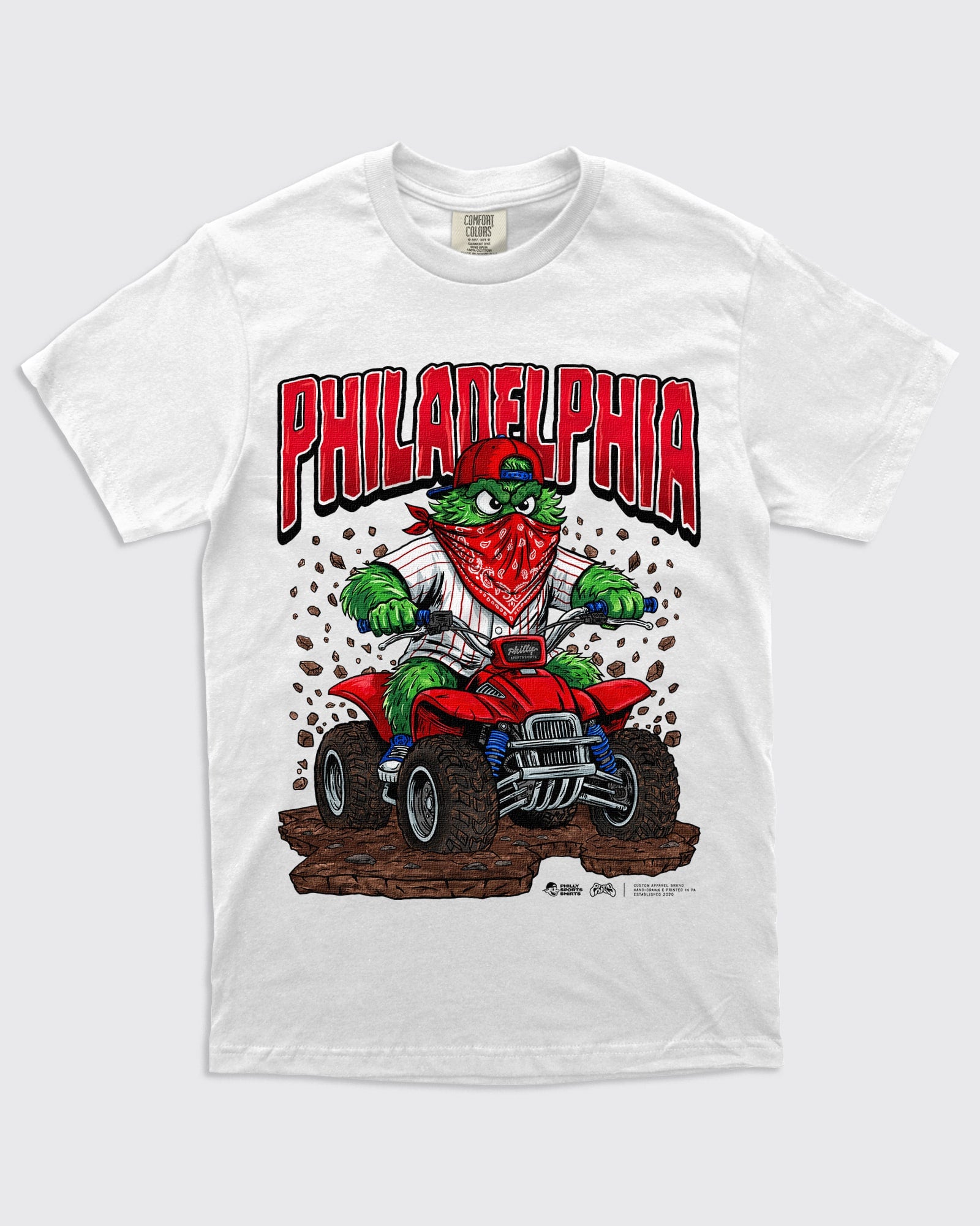 Philly Phanatic Born To Ride Shirt in White