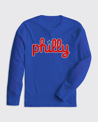 Philly Legendary Script Long Sleeve - Long Sleeve, Phillies - Philly Sports Shirts