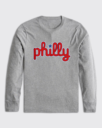 Philly Legendary Script Long Sleeve - Long Sleeve, Phillies - Philly Sports Shirts