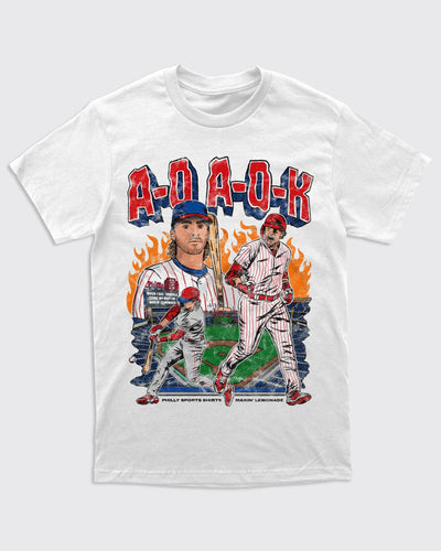 Phillies Shirt - Bryson Stott AOK Shirt in White