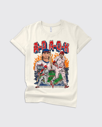 Kids Phillies Shirt - Bryson Stott AOK Shirt in Ivory