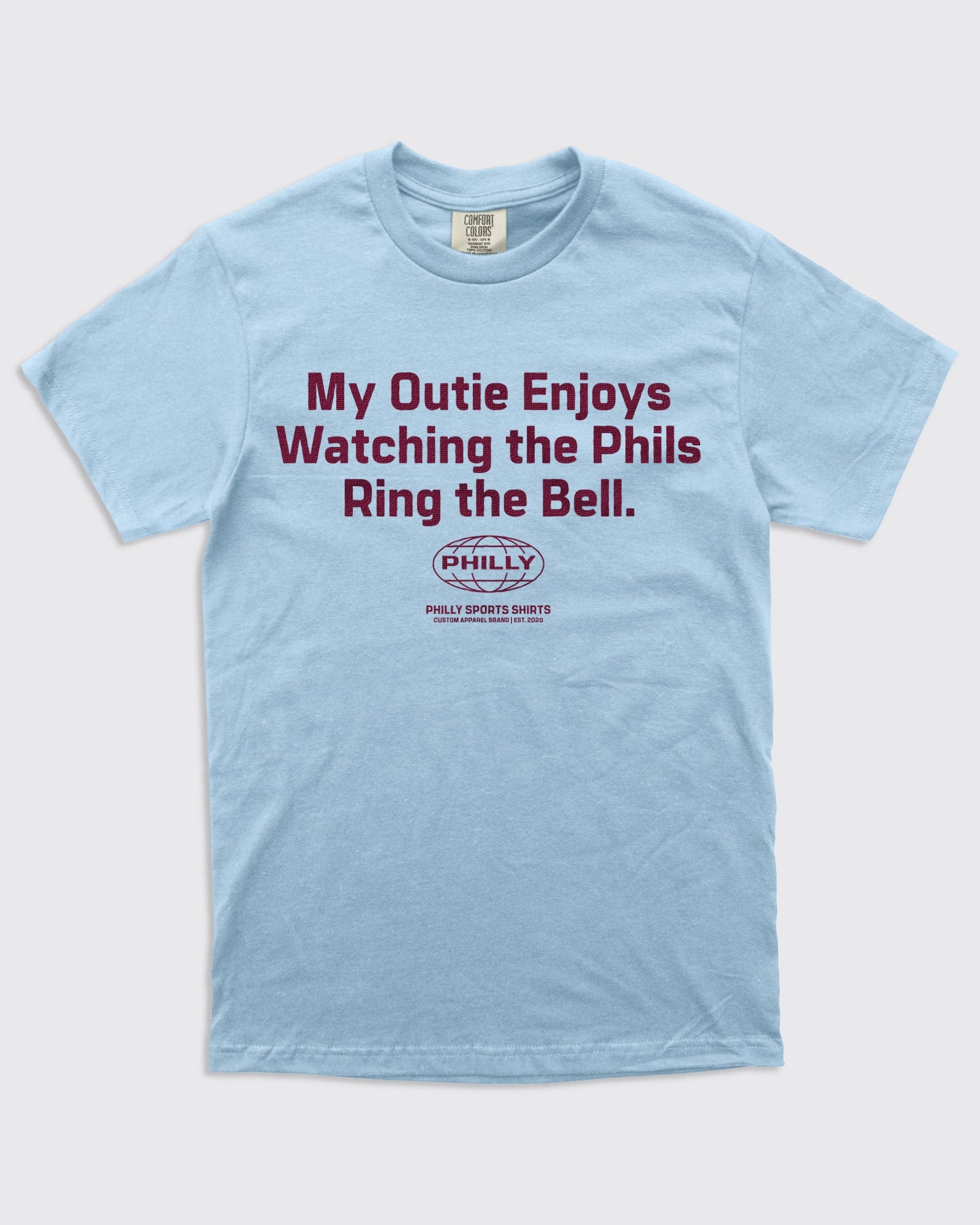 Phillies-Severance Shirt My Outie Enjoys Watching the Phils-Baby Blue