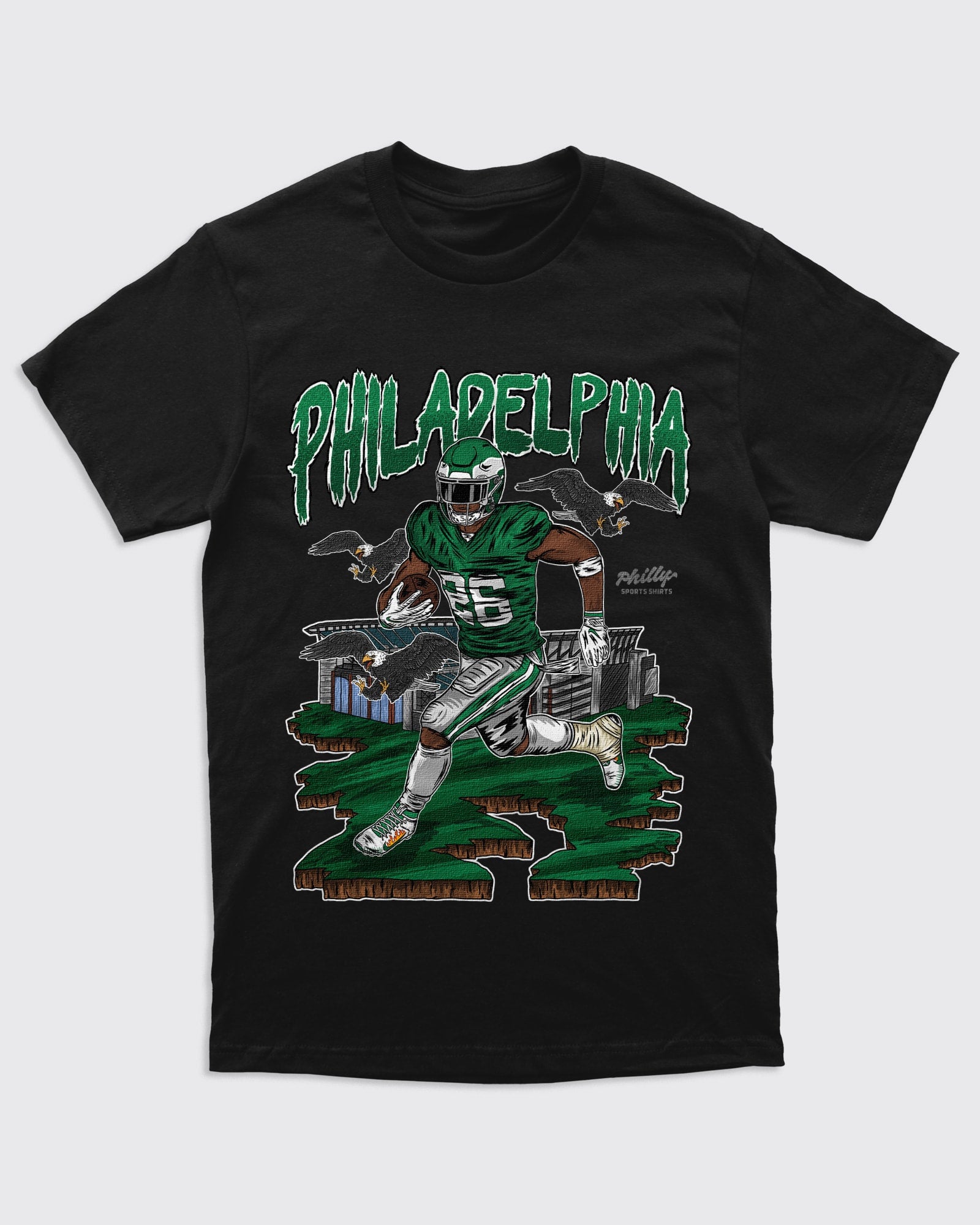 Eagles Saquon Barkley Shirt - Black Color