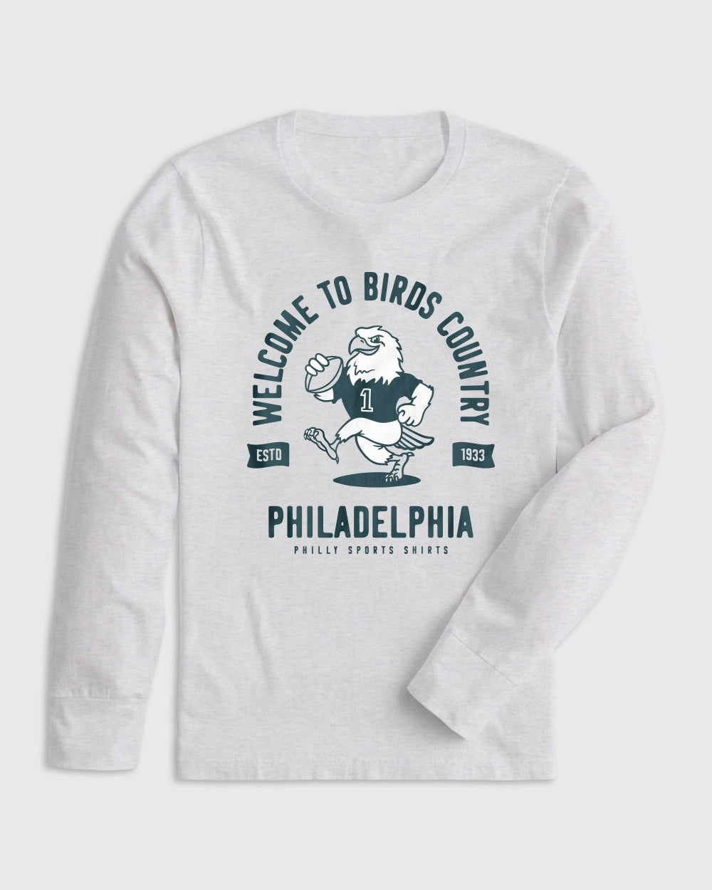 Philadelphia Eagles-Welcome To Birds Country Long Sleeve-S-Philly Sports Shirts