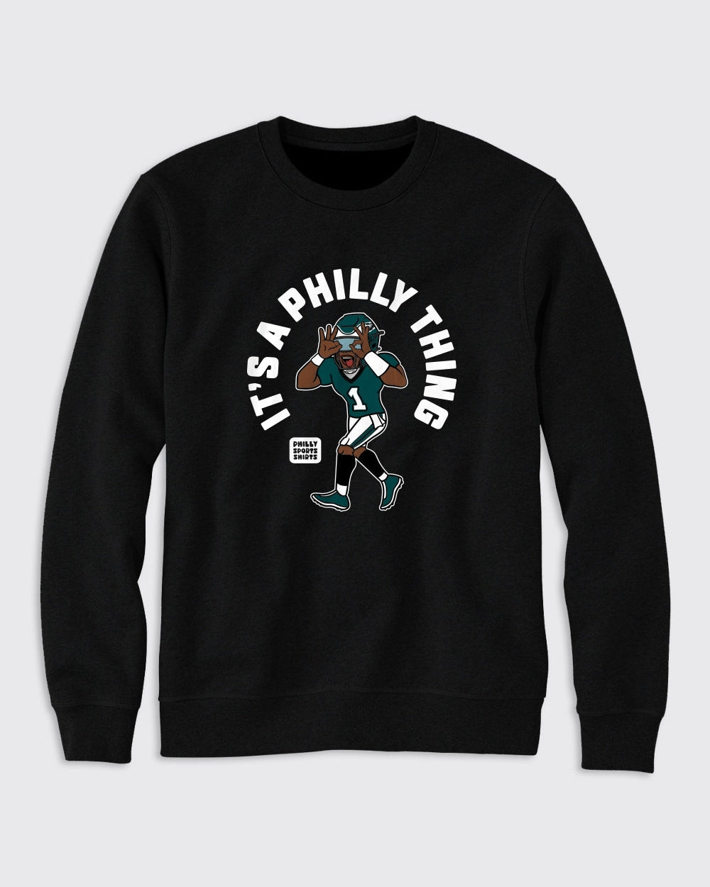 Philadelphia Eagles-It's A Philly Thing Crewneck Sweatshirt-Black-Philly Sports Shirts