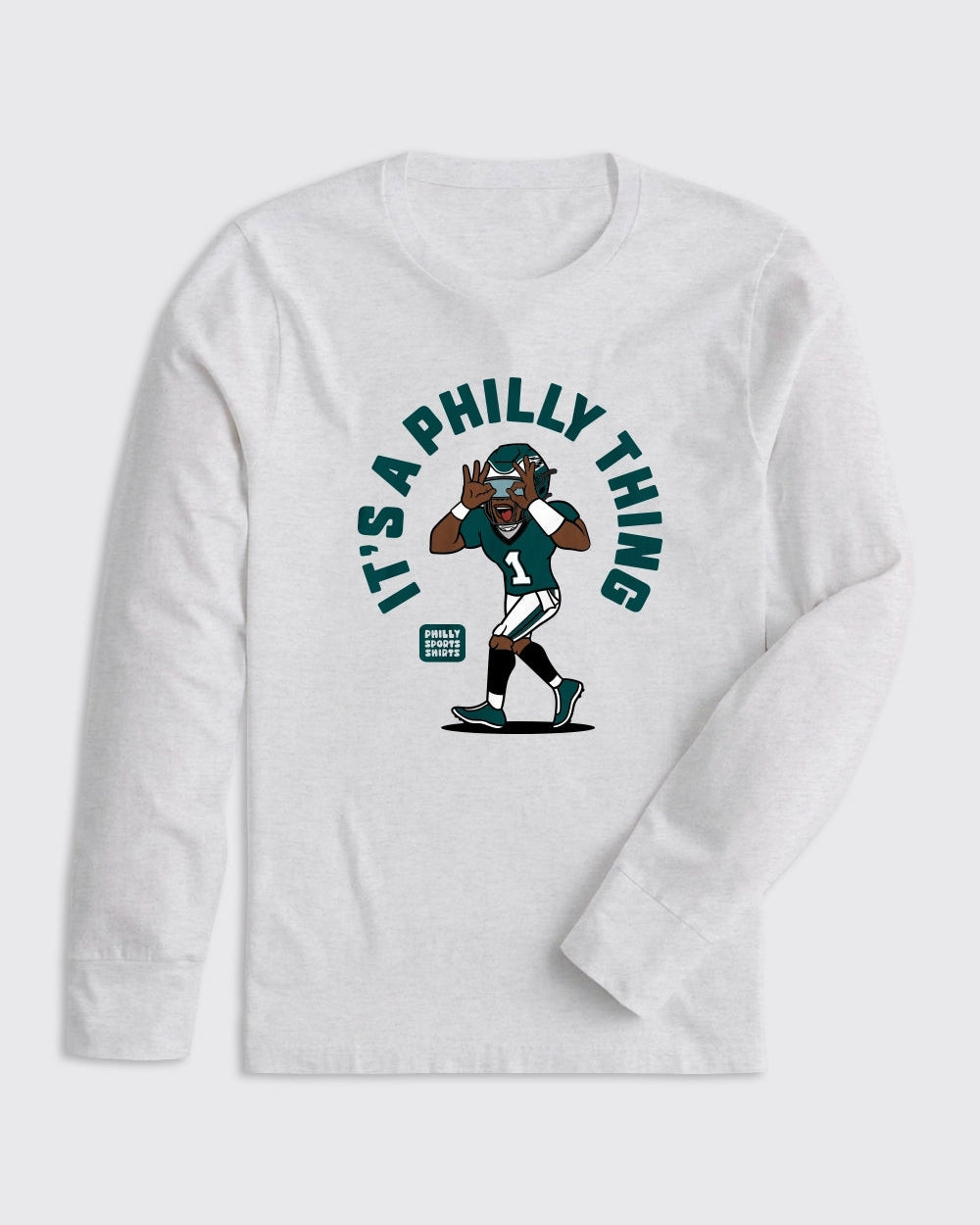 Philadelphia Eagles-It's A Philly Thing Long Sleeve-Ash-Philly Sports Shirts