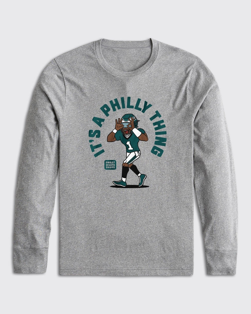 Philadelphia Eagles-It's A Philly Thing Long Sleeve-Athletic Heather-Philly Sports Shirts