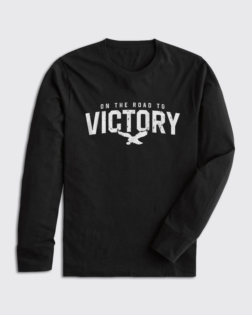 Philadelphia Eagles-On The Road To Victory Long Sleeve-Black-Philly Sports Shirts
