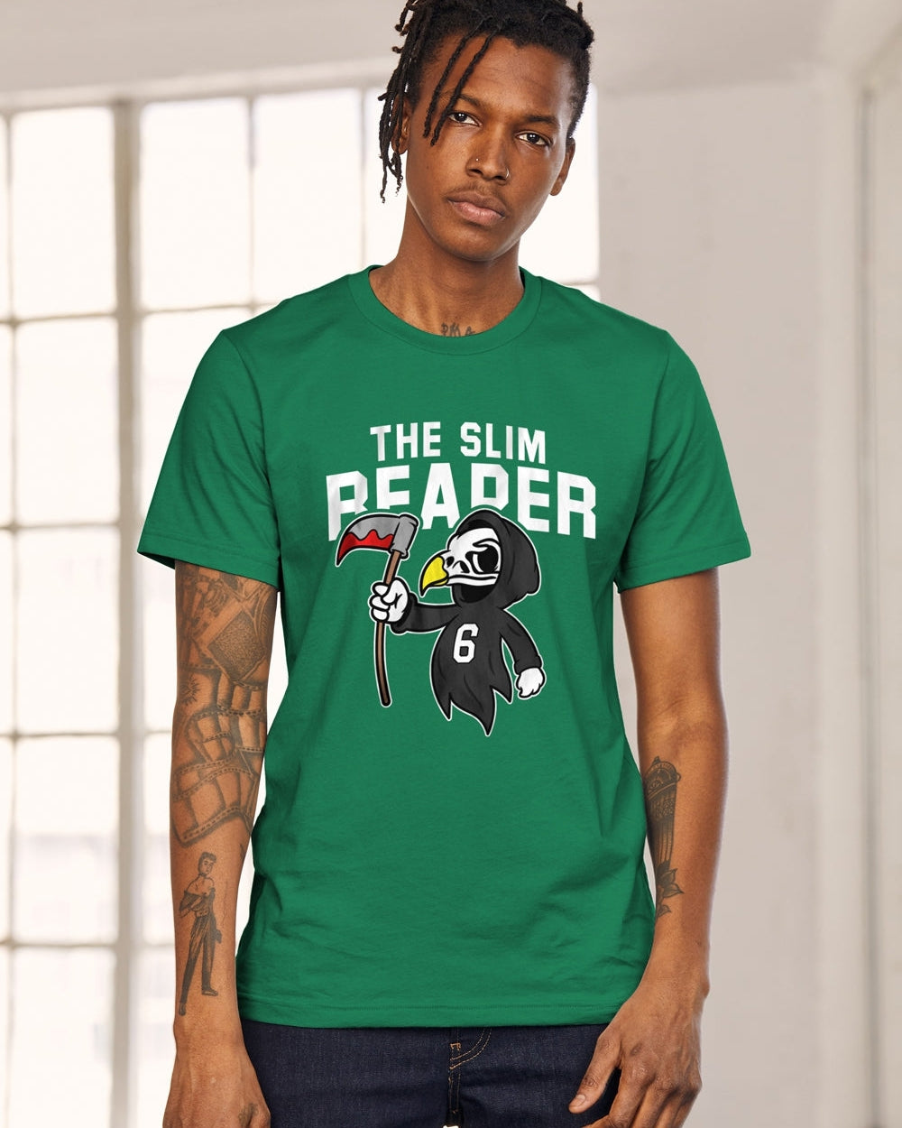 Philly Sports Shirts Eagles Slim Reaper Shirt S / Black