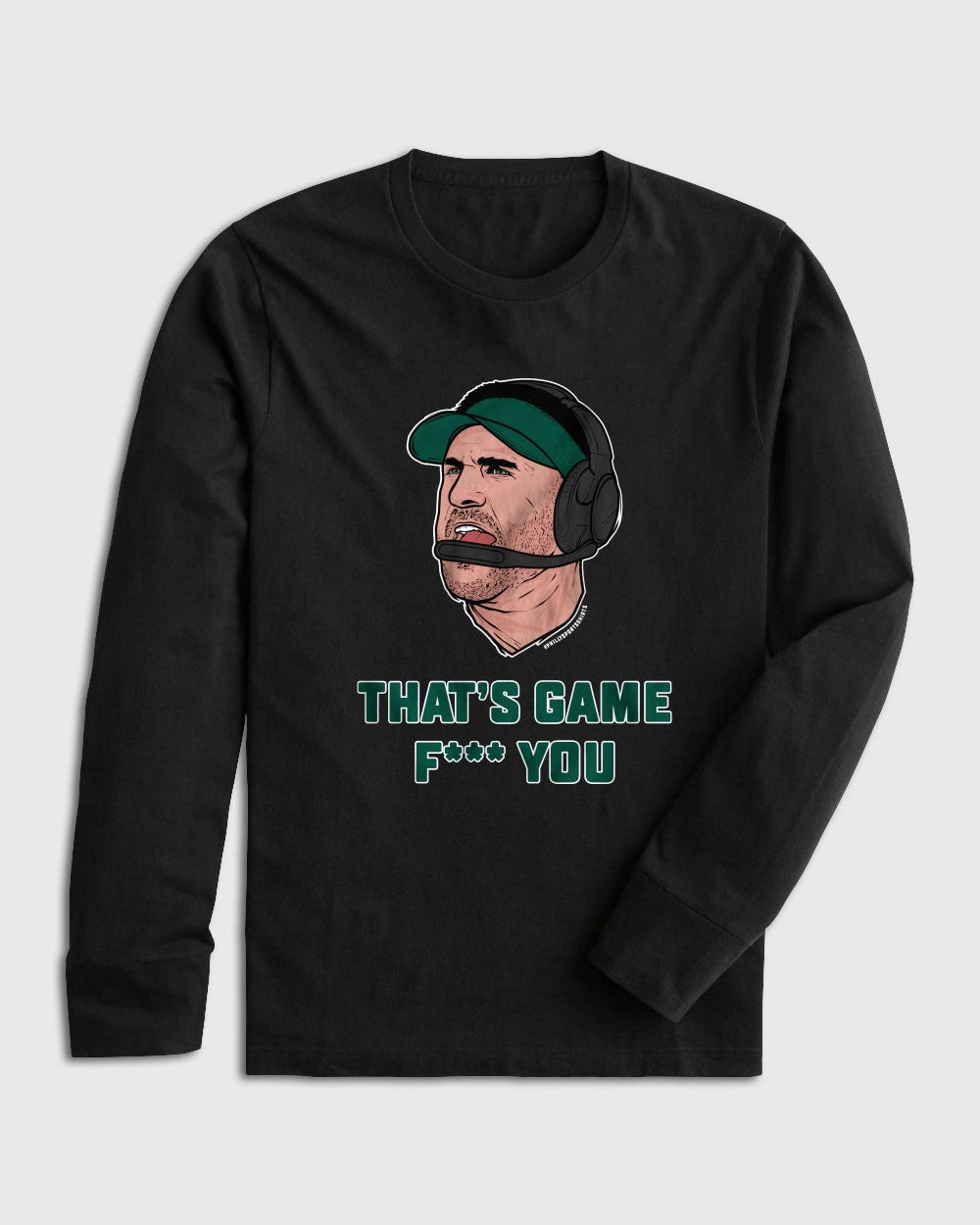 Philadelphia Eagles-That's Game Long Sleeve-Black-Philly Sports Shirts