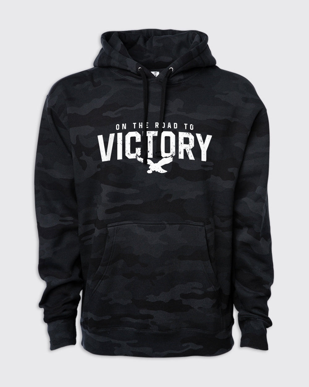 Philadelphia Eagles-Limited Edition On The Road To Victory Camo Hoodie-Black Camo-Philly Sports Shirts