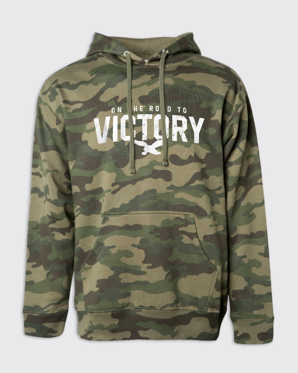 Philadelphia Eagles-Limited Edition On The Road To Victory Camo Hoodie-Forest Camo-Philly Sports Shirts