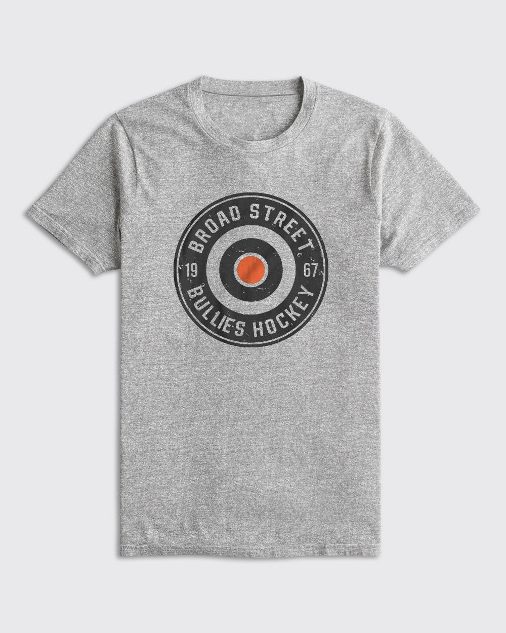 Philadelphia Flyers-Broad Street Bullies Hockey Shirt-Athletic Heather-Philly Sports Shirts